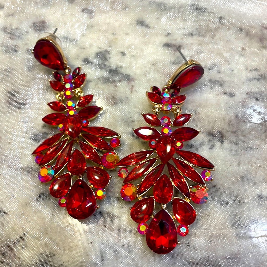 Ruby Red Stunning Earrings